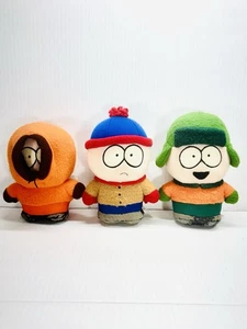 South Park 7" Plush Beanie Set Of 3 Fun4All Kyle, Kenny & Stan 1998 - Picture 1 of 12