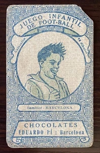 1920 's Josep Samitier Chocolates Eduardo Pi Card Spain Barcelona Legend PR - Picture 1 of 7