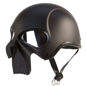 Stryker Darth Knight DOT approved Motorcycle Helmet HY-811 OLDMOE Black Matte - Picture 1 of 6