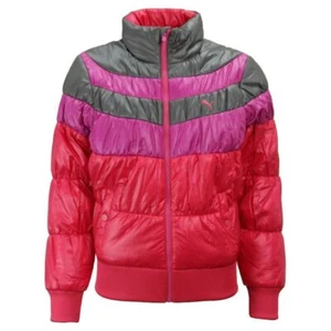 Puma Logo Womens Pink Padded Jacket - Picture 1 of 1