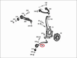 MERCEDES W205 C63 AMG STRUT ROD CONTROL ARM FRONT RIGHT A2053305806 - Picture 1 of 3