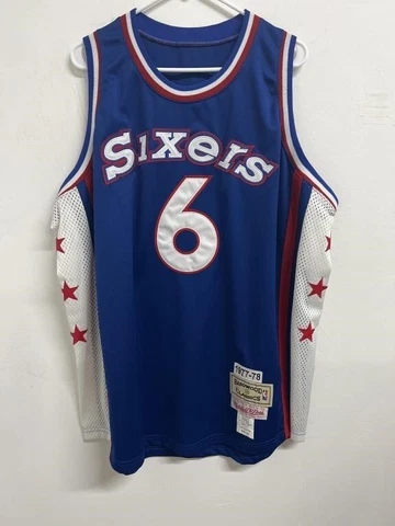 JULIUS ERVING AUTHENTIC MITCHELL AND NESS 77/78 PHILADELPHIA 76ers JERSEY 52(XL) Cover