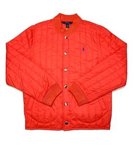 Polo Ralph Lauren Quilted Blue Pony Lightweight Orange Jacket Size L (14-16) - Picture 1 of 8