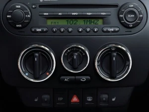 For VW New Beetle 98-10  Polished Aluminum Heater dash panel Surrounds Rings x3 - Picture 1 of 8
