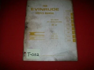 VINTAGE 1968 EVINRUDE OUTBOARD SERVICE MANUAL 33 HP SKI-TWIN SKI-TWIN ELECTRIC - Picture 1 of 4