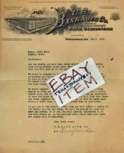 1912 Briefkopf INDIANAPOLIS Indiana US BANKNOTENFIRMA Levey GLOSSBRENNER - Bild 1 von 1