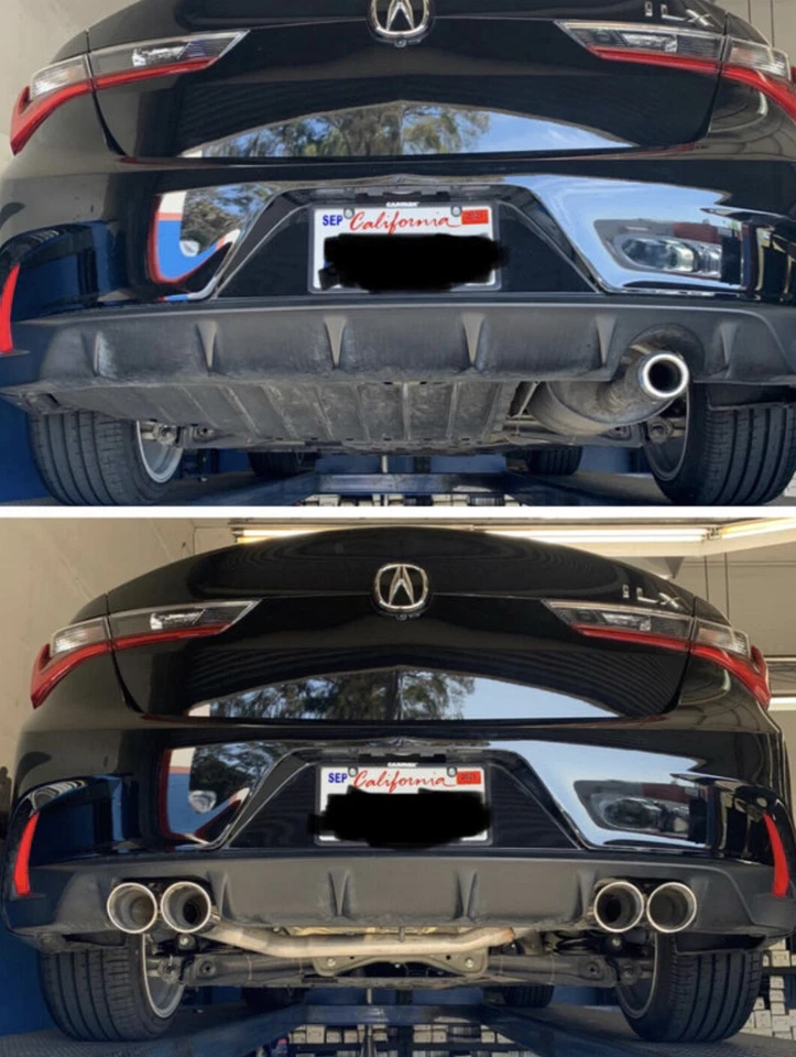 PARA ACURA ILX PUNTAS PAR Acero Inoxidable Doble Escape 2.5 3.5 2.5" 3.5"  Foto 1 de 1