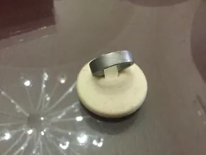 ANELLO FASCIA REALIZZATO IN VERA METEORITE MUONIONALUSTA .NUOVO.MISURA 17,5 (57) - Foto 1 di 5
