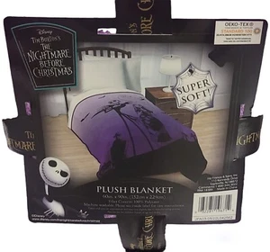 NBC Nightmare Before Christmas Super Soft Plush Blanket 60"x90"  - Picture 1 of 7