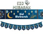 New Eid Mubarak Sky Blue Banner & Buntings Wall Hanging Decoration Perfect Gift