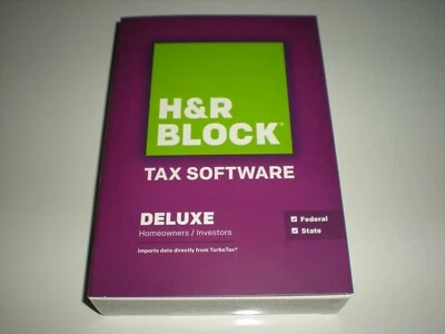 H&R Block 2013 Deluxe Federal & State. Imports Turbotax. Sealed retail box.  - Image 1 of 4