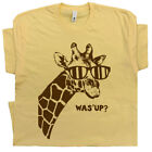 T-shirt girafe drôle mignon animal portant lunettes de soleil cool rétro hommes femmes tee-shirt