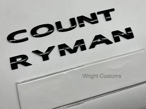 NEW MINI BLACK COUNTRYMAN REAR BOOT BADGE EMBLEM R60 F60 WITH TEMPLATE - Picture 1 of 3