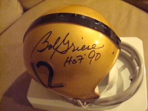 Bob Griese AUTOGRAPHED PURDUE BOILERMAKERS MINI HELMET 2-BAR SIGNED HOF 90 JSA A - Picture 1 of 3