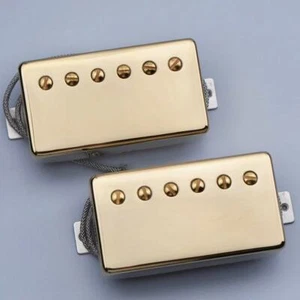 Alnico II 57 Classic Vintage PAF Humbucker Pickups Braided WIRE Gold Fit Gibson - Picture 1 of 3