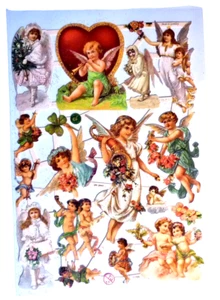 + VIKTORIANISCHE GLANZBILDER OBLATEN Weihnachten Nikolaus Engel Nr.7179B GLIMMER - Bild 1 von 1