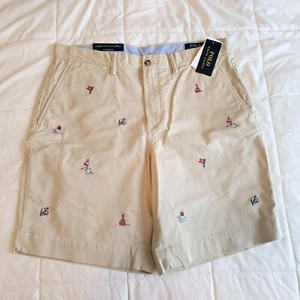NWT Polo Ralph Lauren Men's Stretch Classic Shorts Nautical AOP Embroidery $125 - Picture 1 of 10