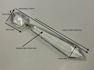 VINTAGE WATERFORD AVOCA CRYSTAL LONG DROP PART CHANDELIER LEAD SPEAR PRISM TVE - Picture 1 of 7
