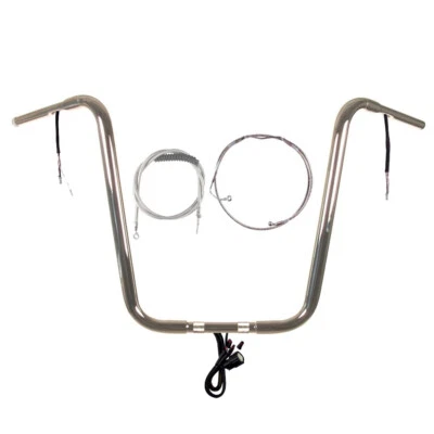 Kit de manillar precableado 1 1/4" cromado 18" Harley Road King 2014-2016 con ABS Foto 1 de 2