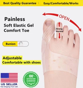 Silicone Gel Foot Big Toe Separator Women Men Toes Bunion Relief Corrector Pads - Picture 1 of 8
