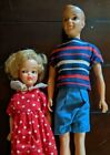 1963 Ideal Vintage Tammy & Ted Family Dolls, Clothes And Original Tammy Case