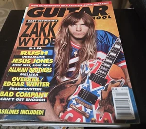Guitar School Zakk Wylde Ozzy Rush Bad Company Guitar Bass Tabbed January 1992 - Picture 1 of 2