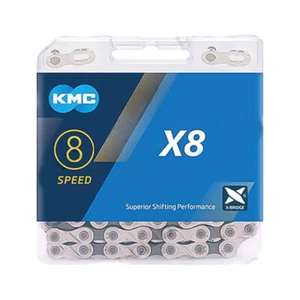 KMC 8 Speed Chain X8 Silver 116 Link Stretch-proof MTB Bicycle Road Univesal AU~ - Picture 1 of 7