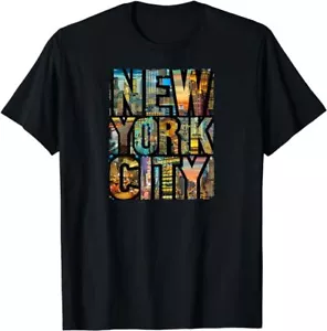 New York City Architecture T-Shirt New York Skyline Grunge Silhouette Unisex Tee - Picture 1 of 6