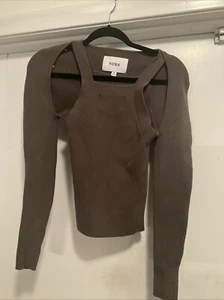 PISTOLA Sweater Tank And Shrug Set Size Medium Color Olive FREE SH - Picture 1 of 4