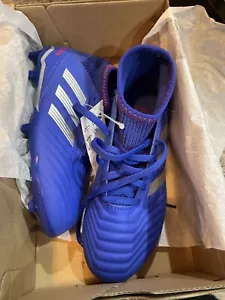 Botines de fútbol Adidas Predator 19.3 FG J azules talla 1.5 EE. UU. nuevos en caja - Imagen 1 de 5