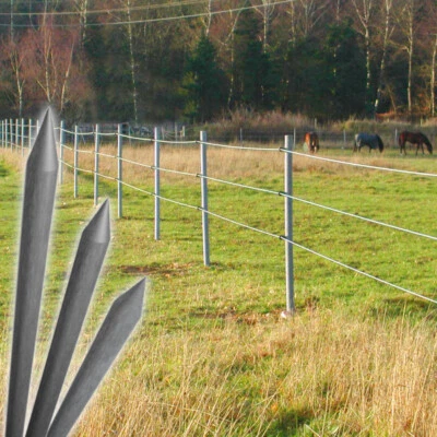 HANIT Recycling-Pfosten 200cm | Ø 7cm grau Recyclingpfahl Zaunpfosten Zaunpfahl