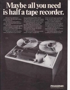 Original 1967 Panasonic RS-766 Reel-to-Reel Tape Deck Print-Ad/ - Picture 1 of 1