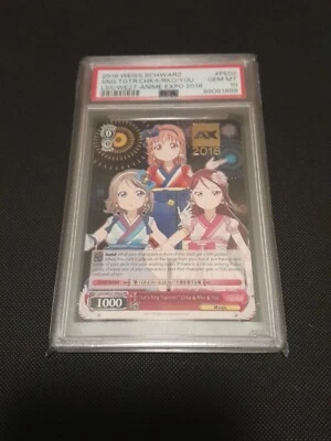 CHIKA & RIKO & YOU WE27-PE02 PR LOVE LIVE WEISS SCHWARZ ENG AX 2018 PROMO PSA 10 - Image 1 of 4