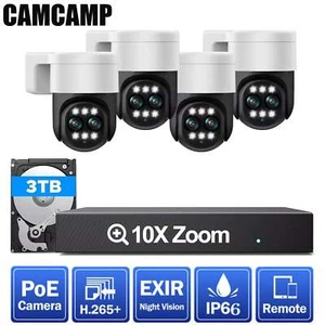 8MP 8CH NVR 4K POE Security IP Camera System 4Pcs PTZ Dual Lens Cam Night Vision - Picture 1 of 12