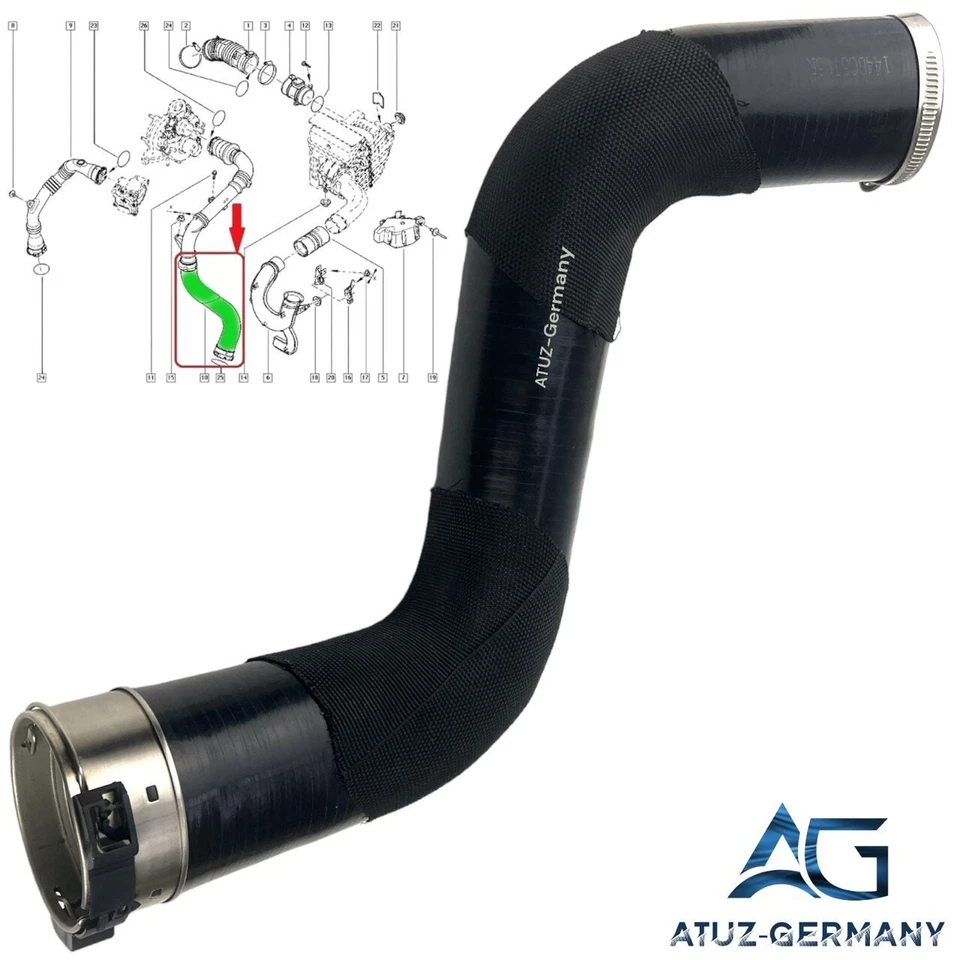 Turbo hose charge air hose for Renault Fluence 1.6 dCi 144605705R - Image 1 of 4