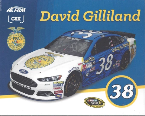 2015 DAVID GILLILAND "FUTURE FARMERS OF AMERICA" #38 NASCAR SPRINT CUP POSTCARD Cover