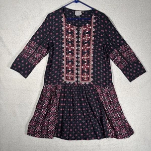 Abito tunica caleidoscopio donna Anthropologie Vanessa Virginia taglia L cottage - Foto 1 di 17