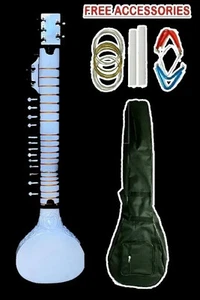 Instrumento de sitar clásico indio afinar madera 7 cuerdas principales 9 cuerdas simpáticas - Imagen 1 de 4