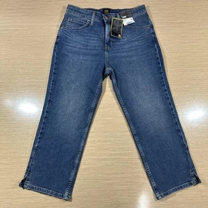 Pantalones de mezclilla Lee 23” capri para mujer Wild Charge azul mamá talla 8 32x23 aspecto clásico nuevos con etiquetas - Imagen 1 de 17