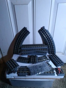 MTH r e a l rax six straight and three curved Plus left switch and misc. - Picture 1 of 8