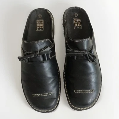 Vintage Faded Glory Black Loafers Clogs Size 8.5 - Image 1 of 4