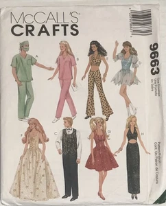 Vestido de patinaje para muñeca artesanal McCall's patrón 9663 Ken Barbie sin cortar - Imagen 1 de 1