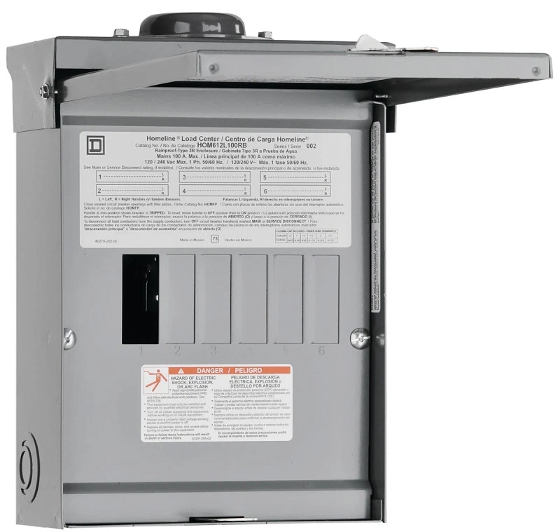 Square D - HOM612L100RBCP Homeline 100 Amp 6 Espacios 12 Circuitos Exterior Foto 1 de 1