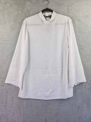 Jaeger Womens White Tie Neck Blouse Size UK 10 - Изображение 1 из 4