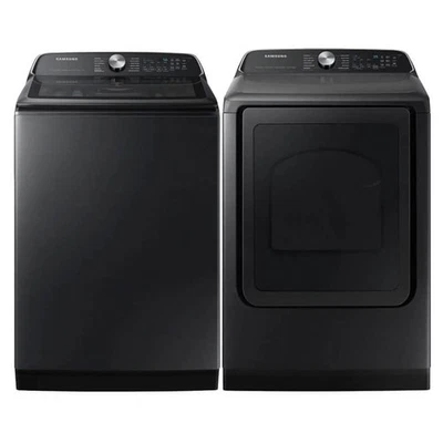 Samsung Smart Top Load 5.5 cu. ft. Washer & 7.4 cu. ft. Electric Dryer Combo Set - Image 1 of 4