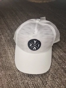NWT ZYIA Activewear Running Workout Hat Cap Adjustable Mesh White Snapback - Picture 1 of 3