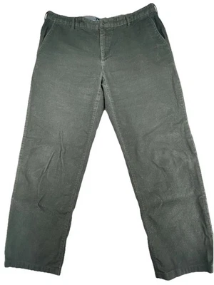 Pantalones de pana Izod calce recto para hombre talla 38X32 gris carbón frente plano Foto 1 de 4