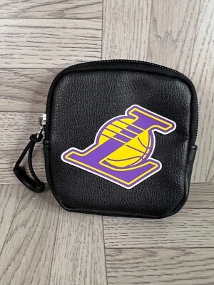 Cartera/Mini Bolso Pequeño - LA Lakers - Baloncesto - Oficial - Monedero Negro - Imagen 1 de 4