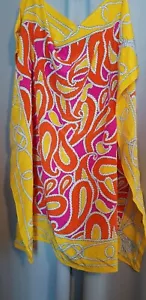 Diane Von Furstenberg Yellow Silk Paisley Rope Print Scarf - Picture 1 of 3
