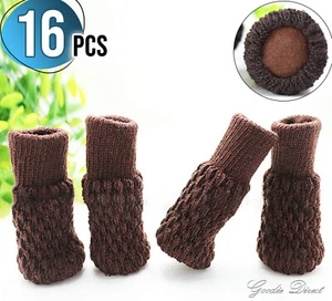 16 pcs Chair Leg Socks with Felt Pads High Elastic Knitted Non-Slip Floor Protec - Picture 1 of 12